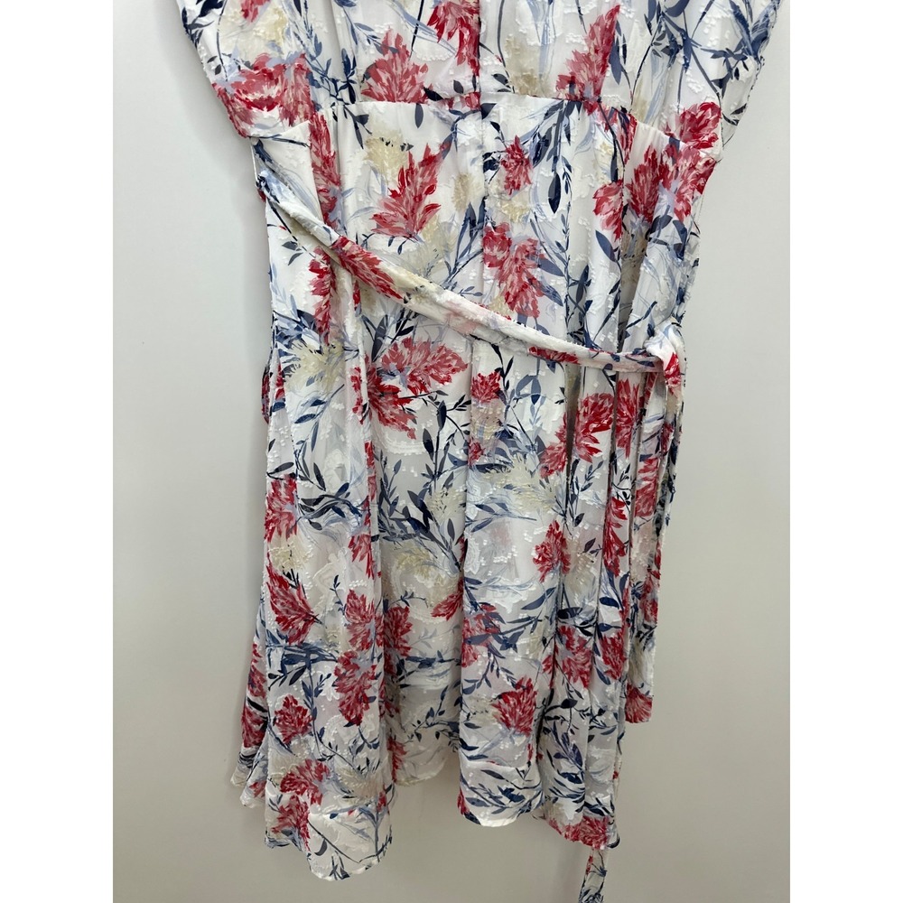 Lane Bryant 4th of July Theme Floral Burnout Dress Tie Plus Size 20 Summer *Flaw - Picture 8 of 15